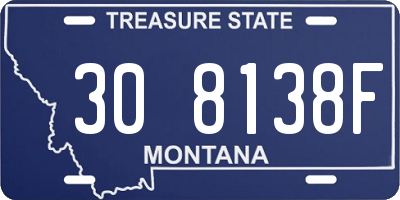 MT license plate 308138F