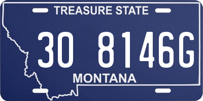 MT license plate 308146G