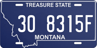 MT license plate 308315F