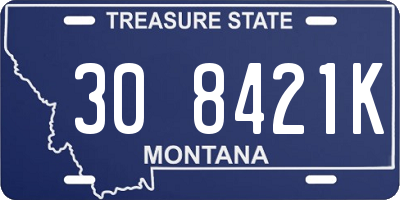 MT license plate 308421K