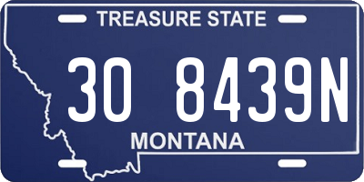 MT license plate 308439N