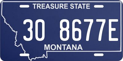 MT license plate 308677E