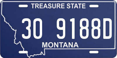 MT license plate 309188D