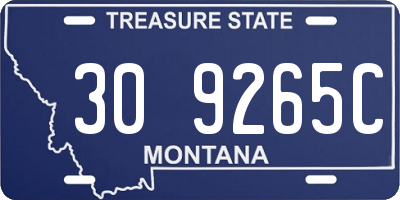 MT license plate 309265C