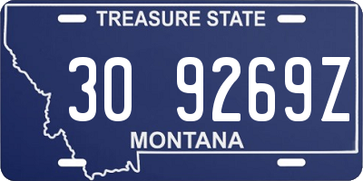 MT license plate 309269Z