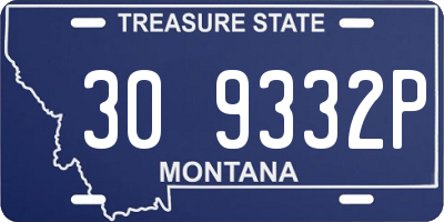 MT license plate 309332P