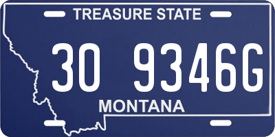 MT license plate 309346G