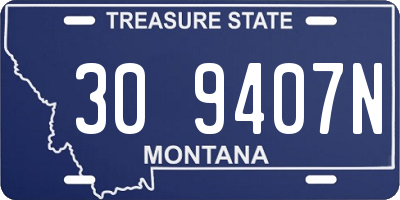 MT license plate 309407N