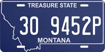 MT license plate 309452P