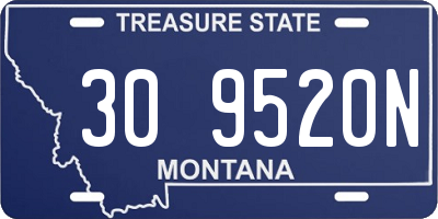 MT license plate 309520N