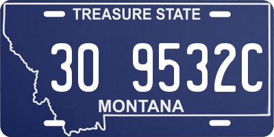 MT license plate 309532C