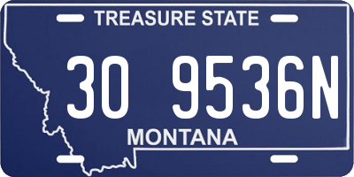 MT license plate 309536N