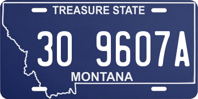 MT license plate 309607A