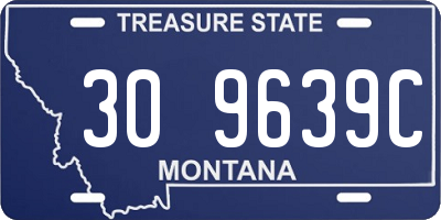 MT license plate 309639C