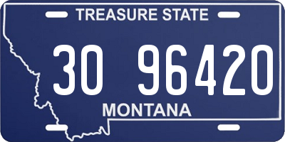 MT license plate 309642O