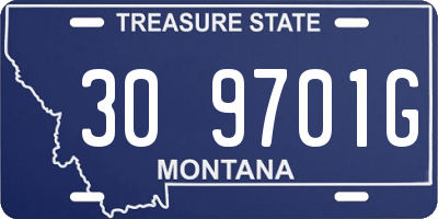 MT license plate 309701G