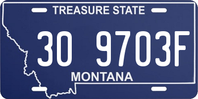 MT license plate 309703F