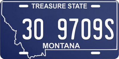 MT license plate 309709S