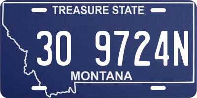 MT license plate 309724N