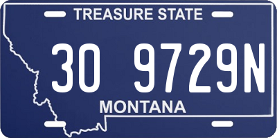 MT license plate 309729N