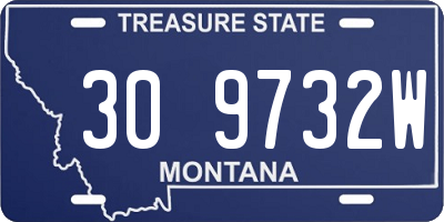MT license plate 309732W