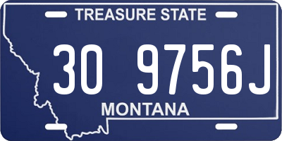 MT license plate 309756J