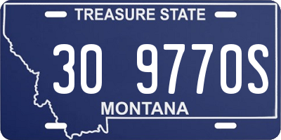 MT license plate 309770S