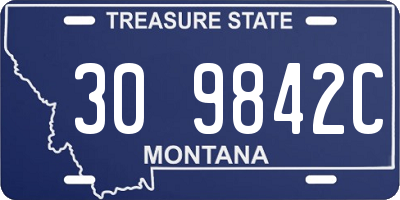 MT license plate 309842C