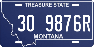 MT license plate 309876R