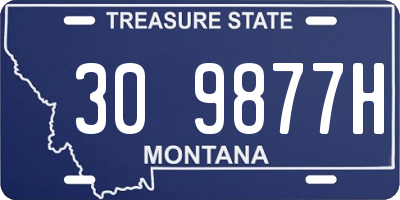 MT license plate 309877H