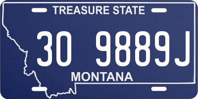 MT license plate 309889J