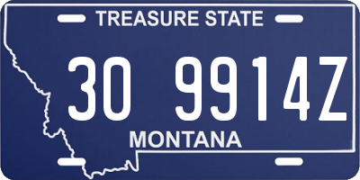 MT license plate 309914Z