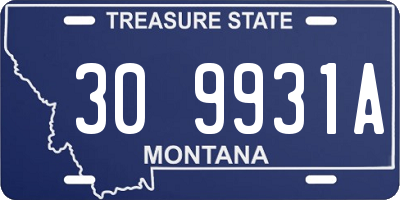 MT license plate 309931A