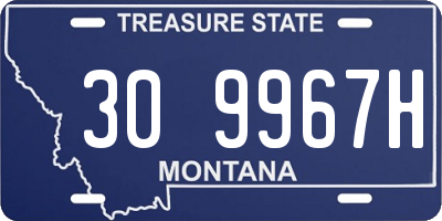 MT license plate 309967H