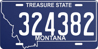 MT license plate 324382