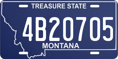 MT license plate 4B20705