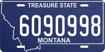 MT license plate 6090998