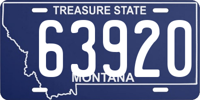 MT license plate 63920