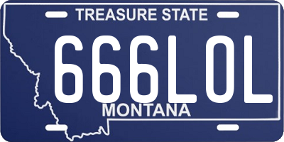 MT license plate 666LOL