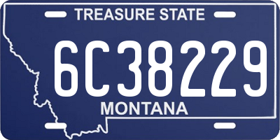 MT license plate 6C38229