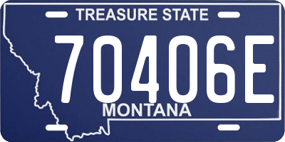 MT license plate 70406E