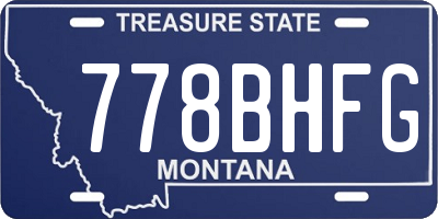 MT license plate 778BHFG