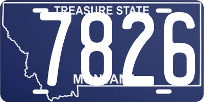 MT license plate 7826