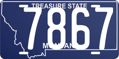 MT license plate 7867