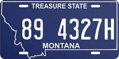 MT license plate 894327H