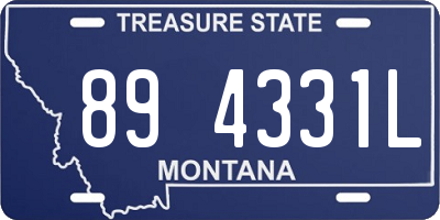 MT license plate 894331L