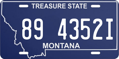 MT license plate 894352I