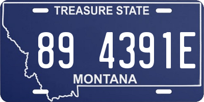MT license plate 894391E