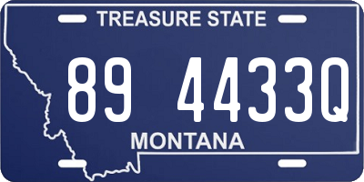 MT license plate 894433Q