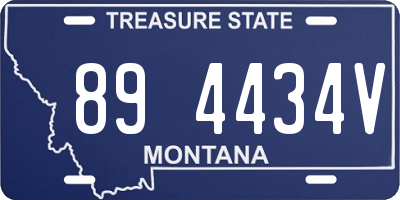 MT license plate 894434V
